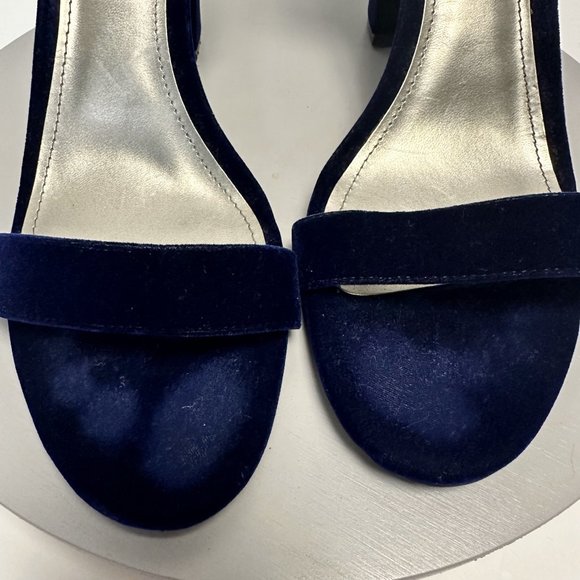 Worthington Beckwith ,Blue Suede Block Heeled Women's Shoes 10 Preowned - Picture 2 of 8